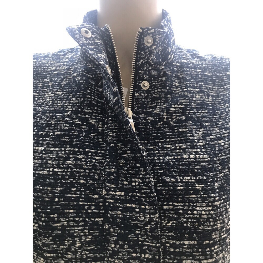 Armani Jeans Women's Jacquard Canvas Light Spring Jacket Dark Blue Size 40 $380 - Picture 6 of 15